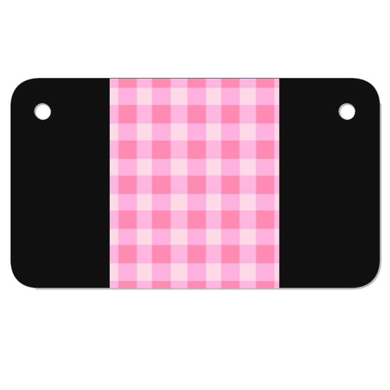 Preppy, Pink, Aesthetic, Gingham, Preppy Aesthetic Graphic Motorcycle License Plate | Artistshot