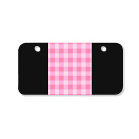 Preppy, Pink, Aesthetic, Gingham, Preppy Aesthetic Graphic Bicycle License Plate | Artistshot