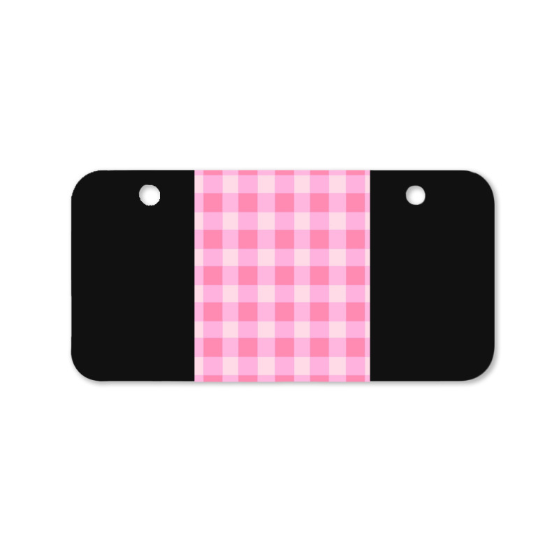 Preppy, Pink, Aesthetic, Gingham, Preppy Aesthetic Graphic Bicycle License Plate | Artistshot