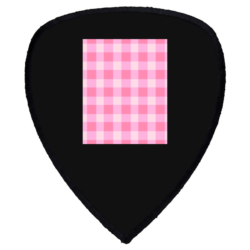 Preppy, Pink, Aesthetic, Gingham, Preppy Aesthetic Graphic Shield S Patch | Artistshot