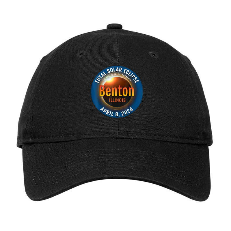 Benton Illinois Il Total Solar Eclipse 2024  3  T Shirt Adjustable Cap by cm-arts | Artistshot