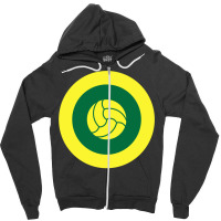 Yellow And Green Football Colours Classic Zipper Hoodie | Artistshot