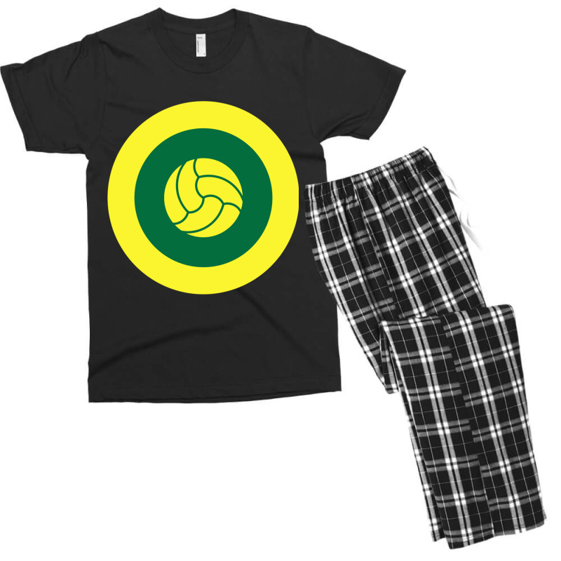 Yellow And Green Football Colours Classic Men's T-shirt Pajama Set | Artistshot