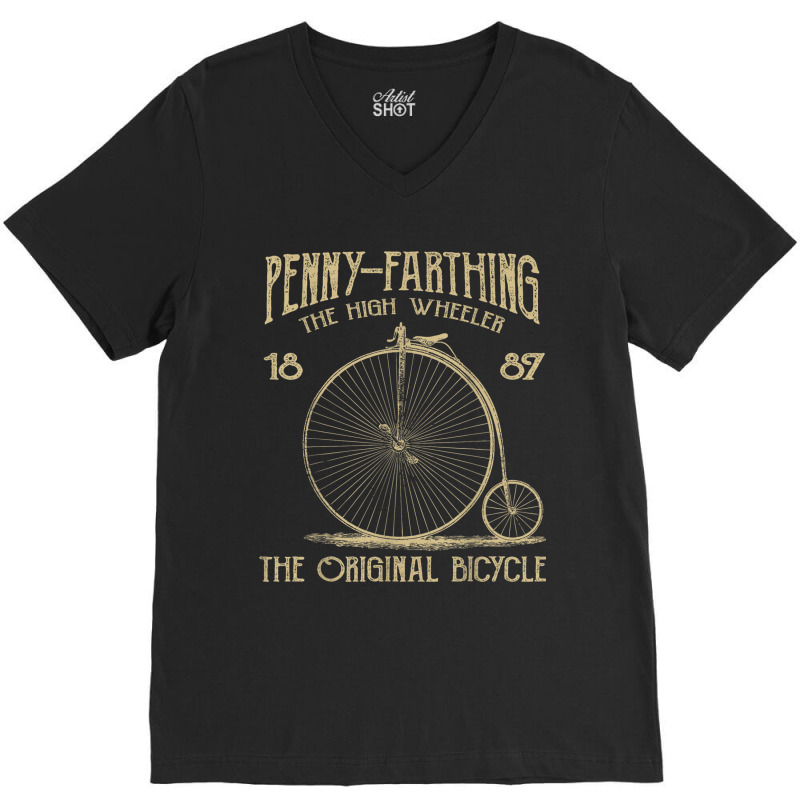 Penny Farthing Bike Retro Vintage Bicycle V-neck Tee | Artistshot