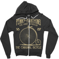 Penny Farthing Bike Retro Vintage Bicycle Zipper Hoodie | Artistshot