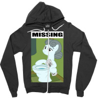 Missing Toilet Pony Horse Thing Zipper Hoodie | Artistshot