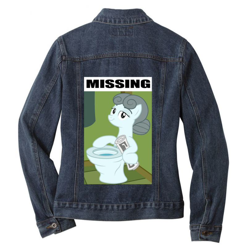 Missing Toilet Pony Horse Thing Ladies Denim Jacket by cm-arts | Artistshot