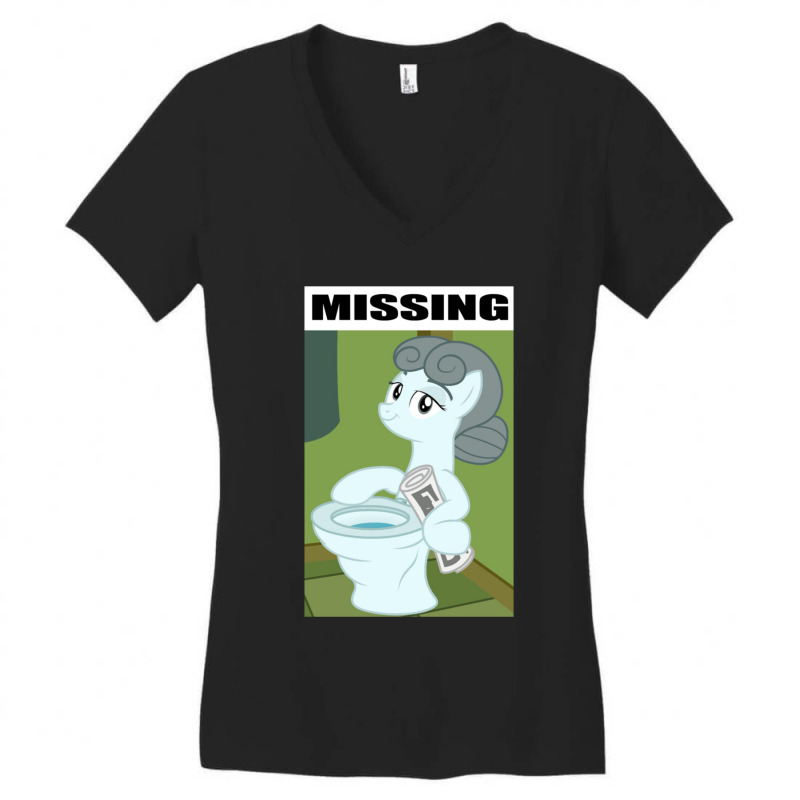 Missing Toilet Pony Horse Thing Women's V-Neck T-Shirt by cm-arts | Artistshot