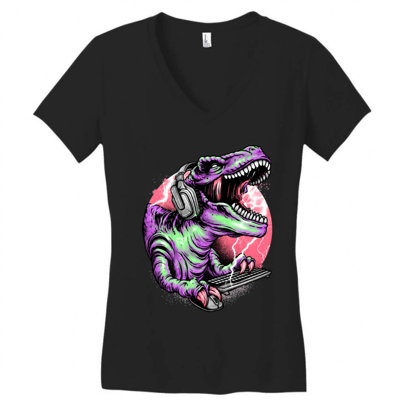 My Favorite People Dinosaur Gifts For Birthday Women's V-Neck T-Shirt by cm-arts | Artistshot