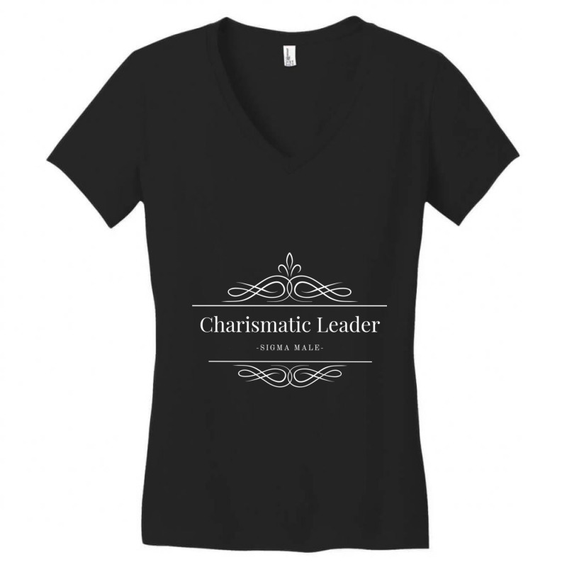 Charismatic Leader - Sigma Male Women's V-Neck T-Shirt by cm-arts | Artistshot