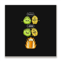 Beer Fusion Barley Malt And Hops Funny Beer Drinking Metal Print Square | Artistshot