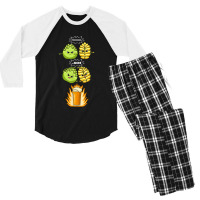 Beer Fusion Barley Malt And Hops Funny Beer Drinking Men's 3/4 Sleeve Pajama Set | Artistshot