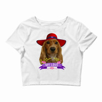 Cocker Spaniel Shirt Pop Art Love Cocker Spaniels Dad Mom Premium T Sh Crop Top | Artistshot