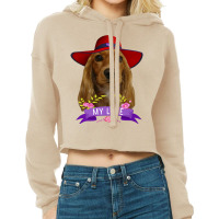 Cocker Spaniel Shirt Pop Art Love Cocker Spaniels Dad Mom Premium T Sh Cropped Hoodie | Artistshot