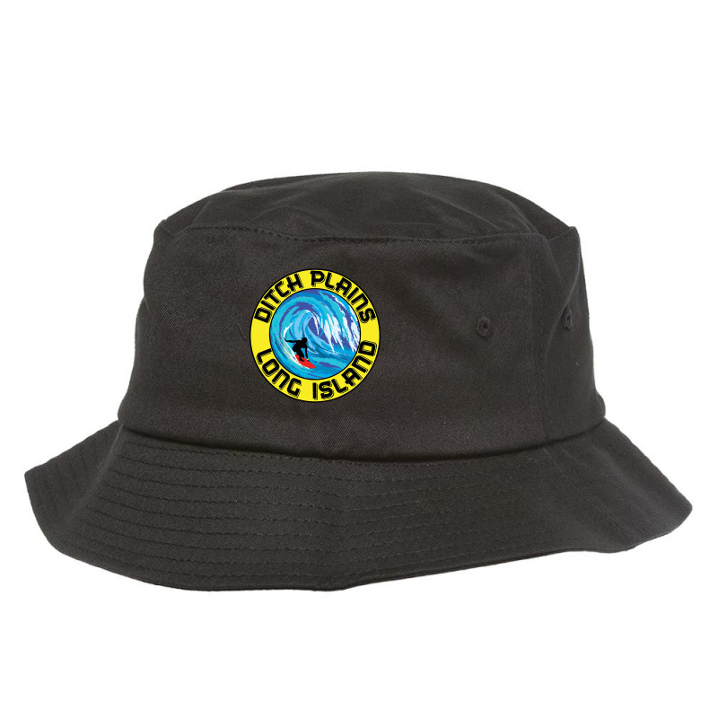 Surfing Ditch Plains Long Island New York Bucket Hat by bettykrulla | Artistshot