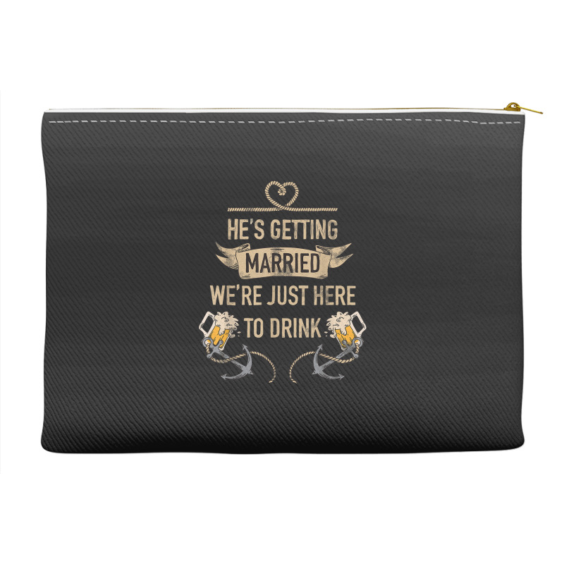 Hes Getting Married Funny Groomsmen Bachelor Party For Men Accessory Pouches | Artistshot