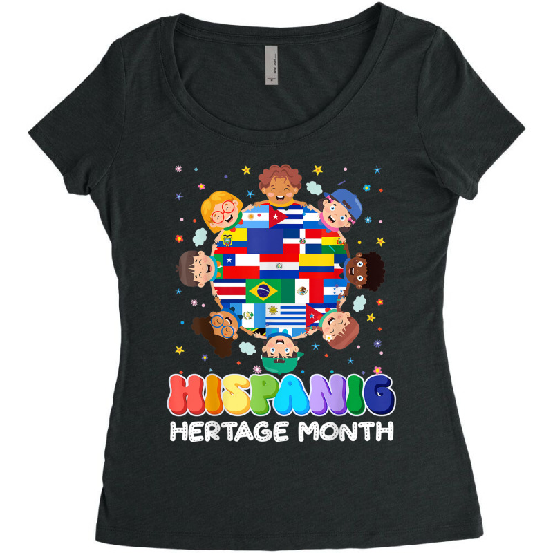 Hispanic Heritage Month Latin American Flag Kids Boys Girls Women's Triblend Scoop T-shirt by AmandaGoodrich | Artistshot