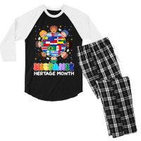 Hispanic Heritage Month Latin American Flag Kids Boys Girls Men's 3/4 Sleeve Pajama Set | Artistshot