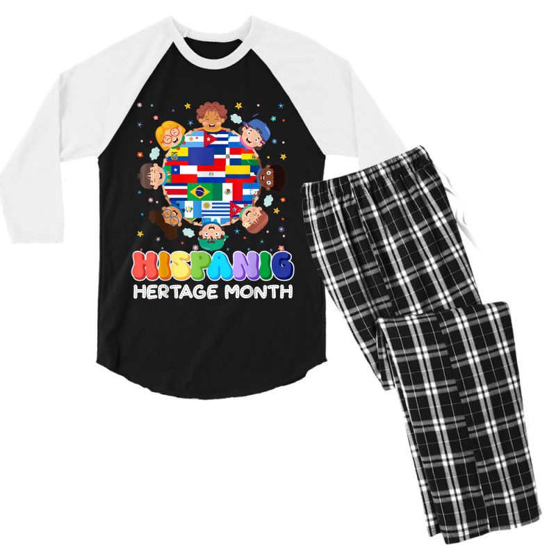 Hispanic Heritage Month Latin American Flag Kids Boys Girls Men's 3/4 Sleeve Pajama Set by AmandaGoodrich | Artistshot