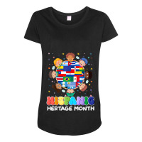 Hispanic Heritage Month Latin American Flag Kids Boys Girls Maternity Scoop Neck T-shirt | Artistshot