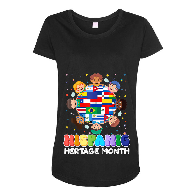 Hispanic Heritage Month Latin American Flag Kids Boys Girls Maternity Scoop Neck T-shirt by AmandaGoodrich | Artistshot