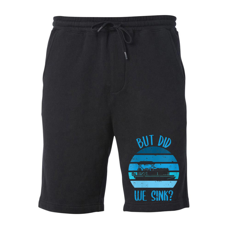 Womens Boating But Did We Sink Flatboat Pontoon Captain For Men V Neck Fleece Short | Artistshot