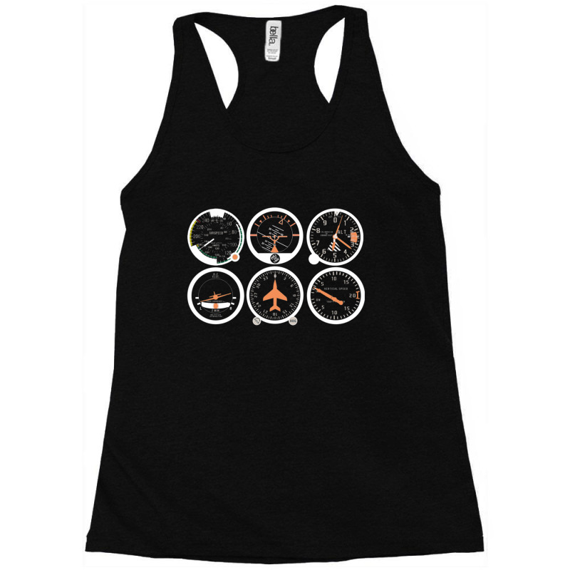 Basic Six Flight Instruments Racerback Tank by ArthurJungbauer | Artistshot