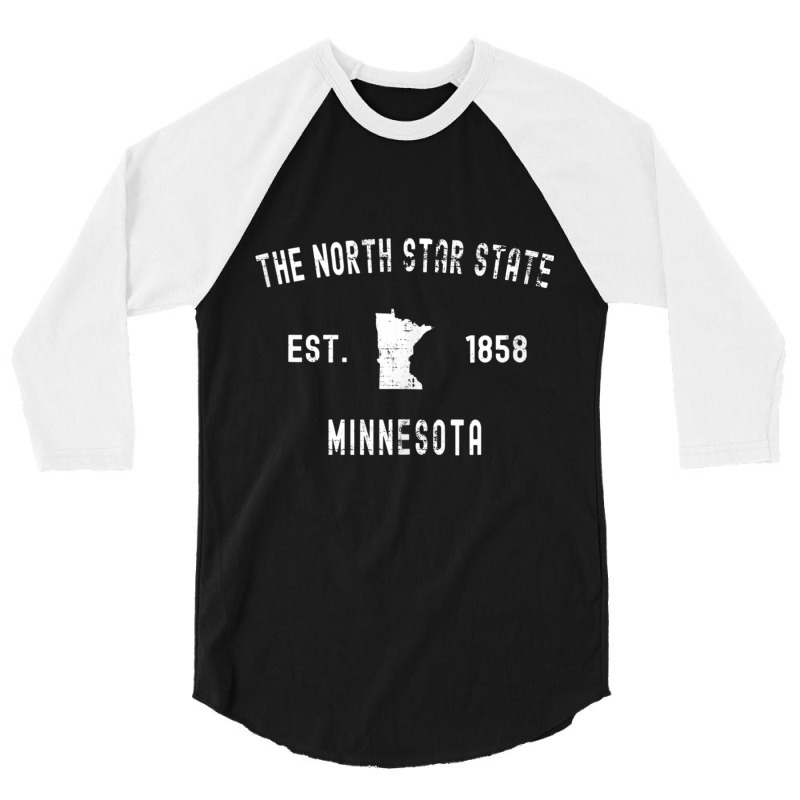 Minnesota The North Star State Mn Vintage Athletic Style Tank Top 3/4 Sleeve Shirt | Artistshot