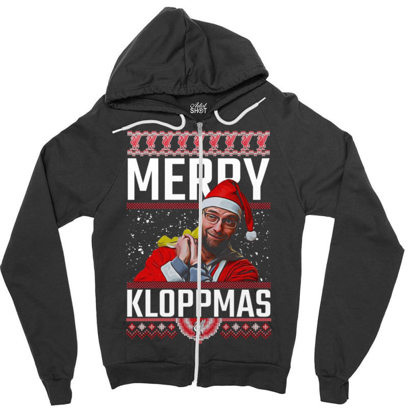 Merry Kloppmas Essential Zipper Hoodie | Artistshot