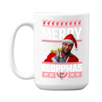 Merry Kloppmas Jurgen Klopp Lfc Christmas Design Classic 15 Oz Coffee Mug | Artistshot