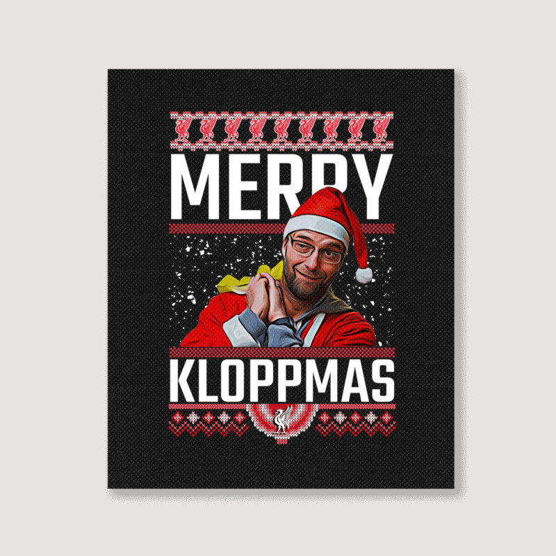 Merry Kloppmas Jurgen Klopp Lfc Christmas Design Classic Portrait Canvas Print | Artistshot