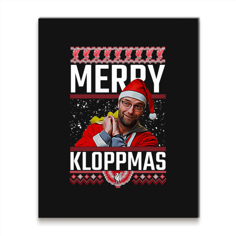 Merry Kloppmas Jurgen Klopp Lfc Christmas Design Classic Metal Print Vertical | Artistshot