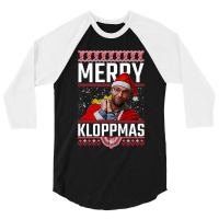 Merry Kloppmas Jurgen Klopp Lfc Christmas Design Classic 3/4 Sleeve Shirt | Artistshot