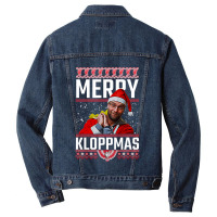 Merry Kloppmas Jurgen Klopp Lfc Christmas Design Classic Men Denim Jacket | Artistshot