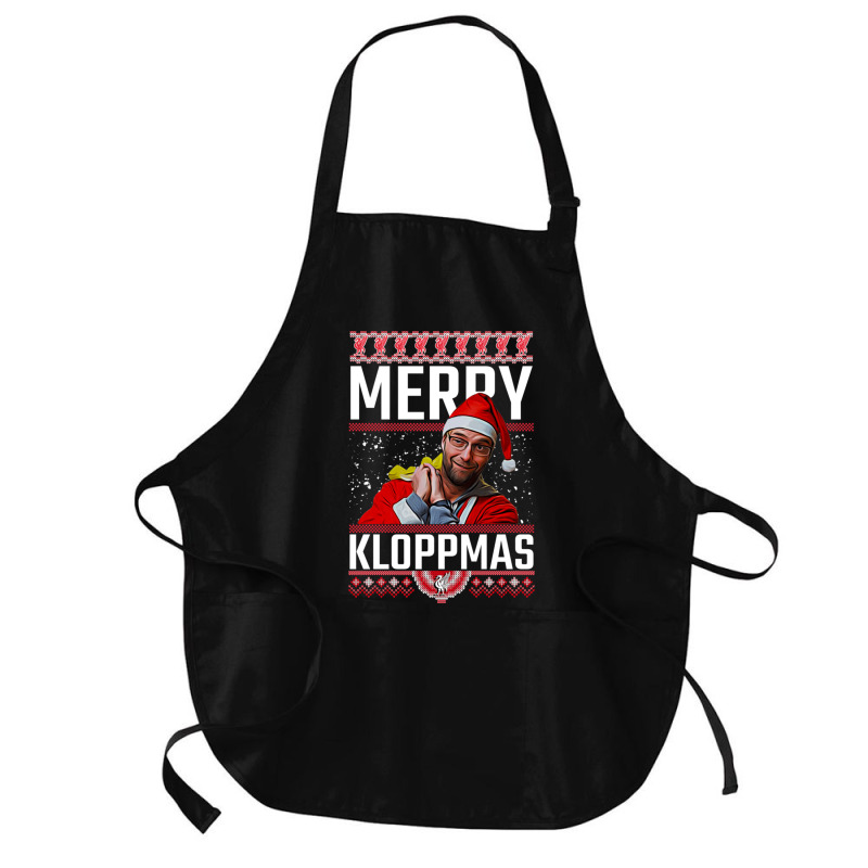 Merry Kloppmas Jurgen Klopp Lfc Christmas Design Classic Medium-length Apron | Artistshot