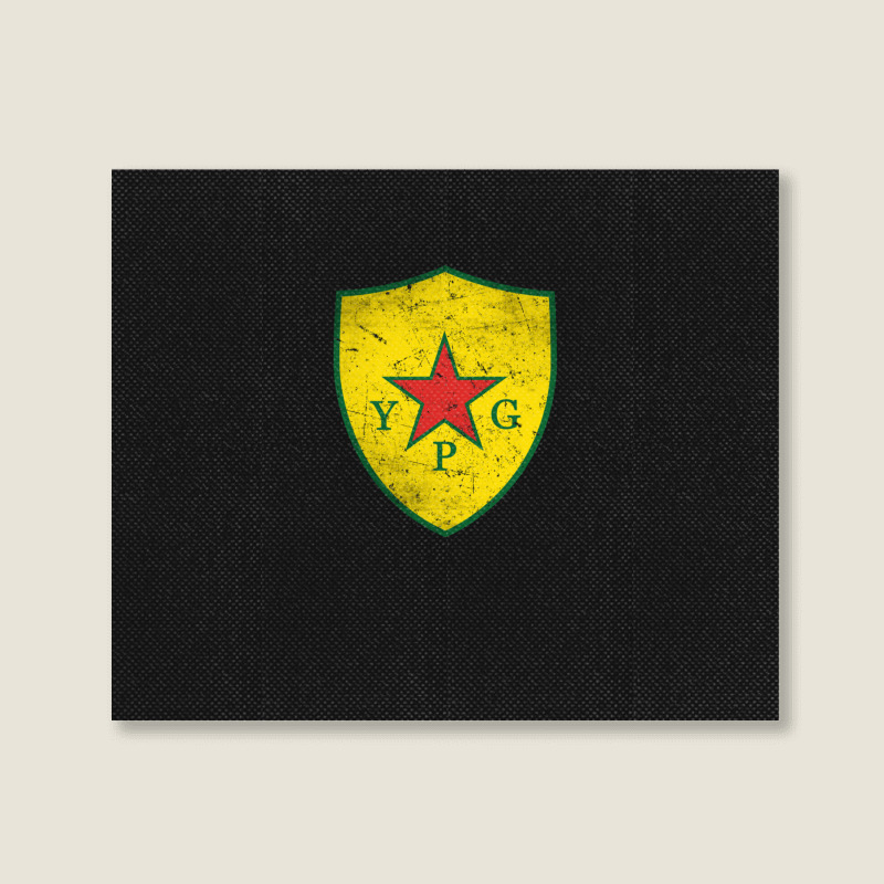 Ypg Peoples Protection Units Distressed Landscape Canvas Print | Artistshot