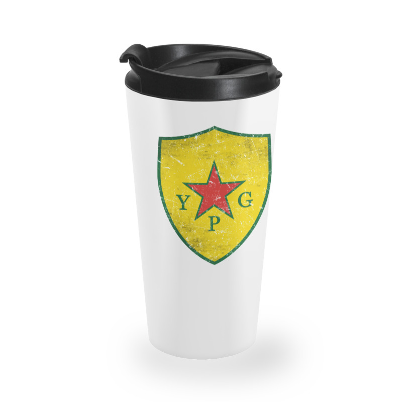 Ypg Peoples Protection Units Distressed Travel Mug | Artistshot