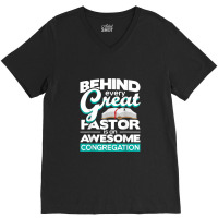 An Awesome Congregation - Pastor Preacher Minister V-neck Tee | Artistshot