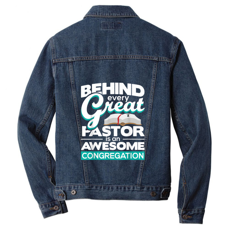 An Awesome Congregation - Pastor Preacher Minister Men Denim Jacket by WarrenERand | Artistshot