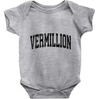 Vermillion South Dakota Sd Vintage Athletic Sports Black Des Tank Top Baby Bodysuit | Artistshot