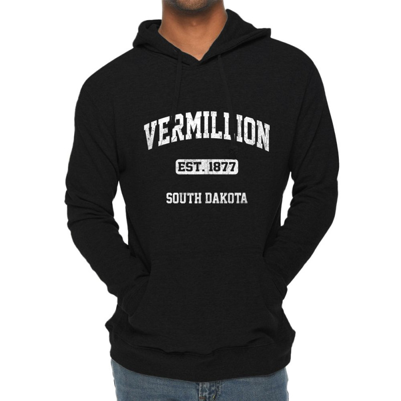 Vermillion South Dakota Sd Vintage State Athletic Style Tank Top Lightweight Hoodie by cm-arts | Artistshot