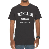 Vermillion South Dakota Sd Vintage State Athletic Style Tank Top Vintage T-shirt | Artistshot