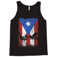 Cock Fight Gallos Gallero Fighting Rooster Puerto Rico Flag Tank Top | Artistshot