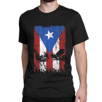 Cock Fight Gallos Gallero Fighting Rooster Puerto Rico Flag Classic T-shirt | Artistshot