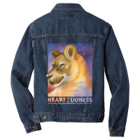 Funny Lion And King Nala Lioness Airbrush Live Action Men Denim Jacket | Artistshot