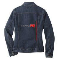 Carbon Type R Racing Stripe Ladies Denim Jacket | Artistshot