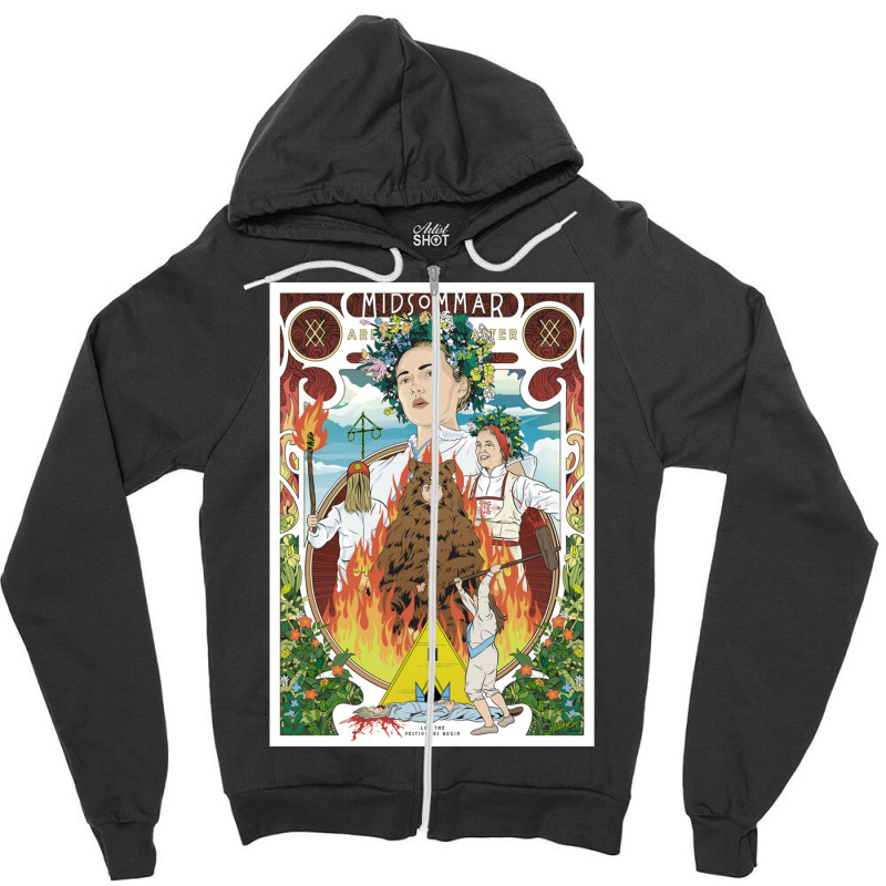 Burn The Bear Zipper Hoodie by cm-arts | Artistshot