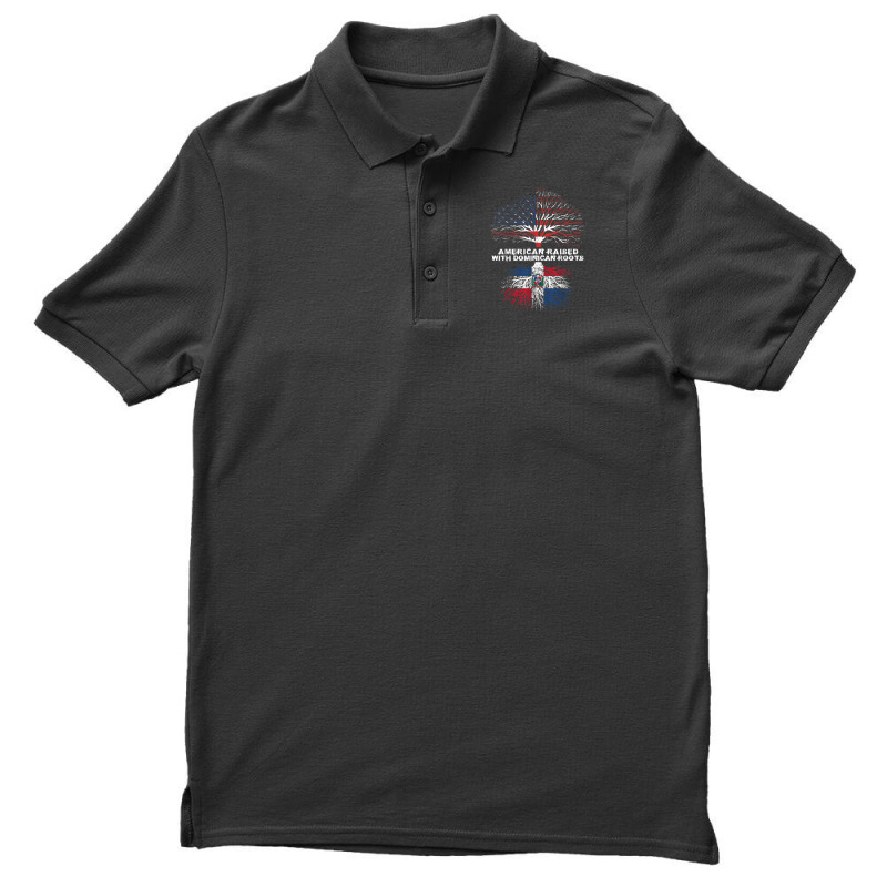 American Raised With Dominican Roots Republic Men's Polo Shirt by Joan Lambert Tritten | Artistshot