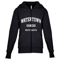 Watertown South Dakota Sd Vintage State Athletic Style Tank Top Youth Zipper Hoodie | Artistshot