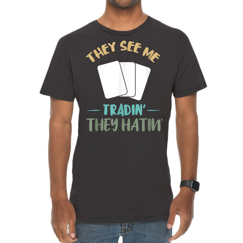 They See Me Trading Cards Cardboard Collectibles Decks T Shirt Vintage T-Shirt by cm-arts | Artistshot